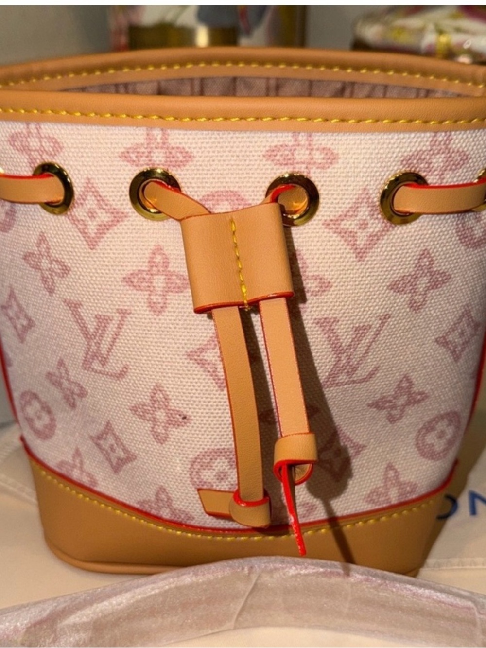 Pink Monogram Mini Bucket Crossbody Bag - Picture 2 of 6